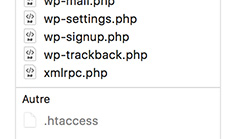 htaccess affiché